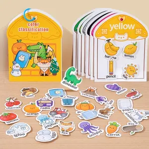 Interactive Busy Book for Kids Aged 3+, Educational Prechool Learning Toy, Sensory Flash Cards, Sensory Activity Board, Color & Number Recognition, Perfect Gift