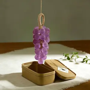 Handmade Grape Soap Gift Box Set, Transparent DIY Crafted Scented Soaps, Cleanser, Gentle Body Care for Valentine's Day, Mother's Day, Father's Day