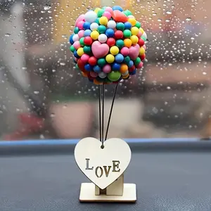 Cute Balloon House Design Car Ornament, Multi-purpose Car Dashboard Decoration, Car Interior Decoration Accessories, Car Interior Ornaments, Car Trinkets