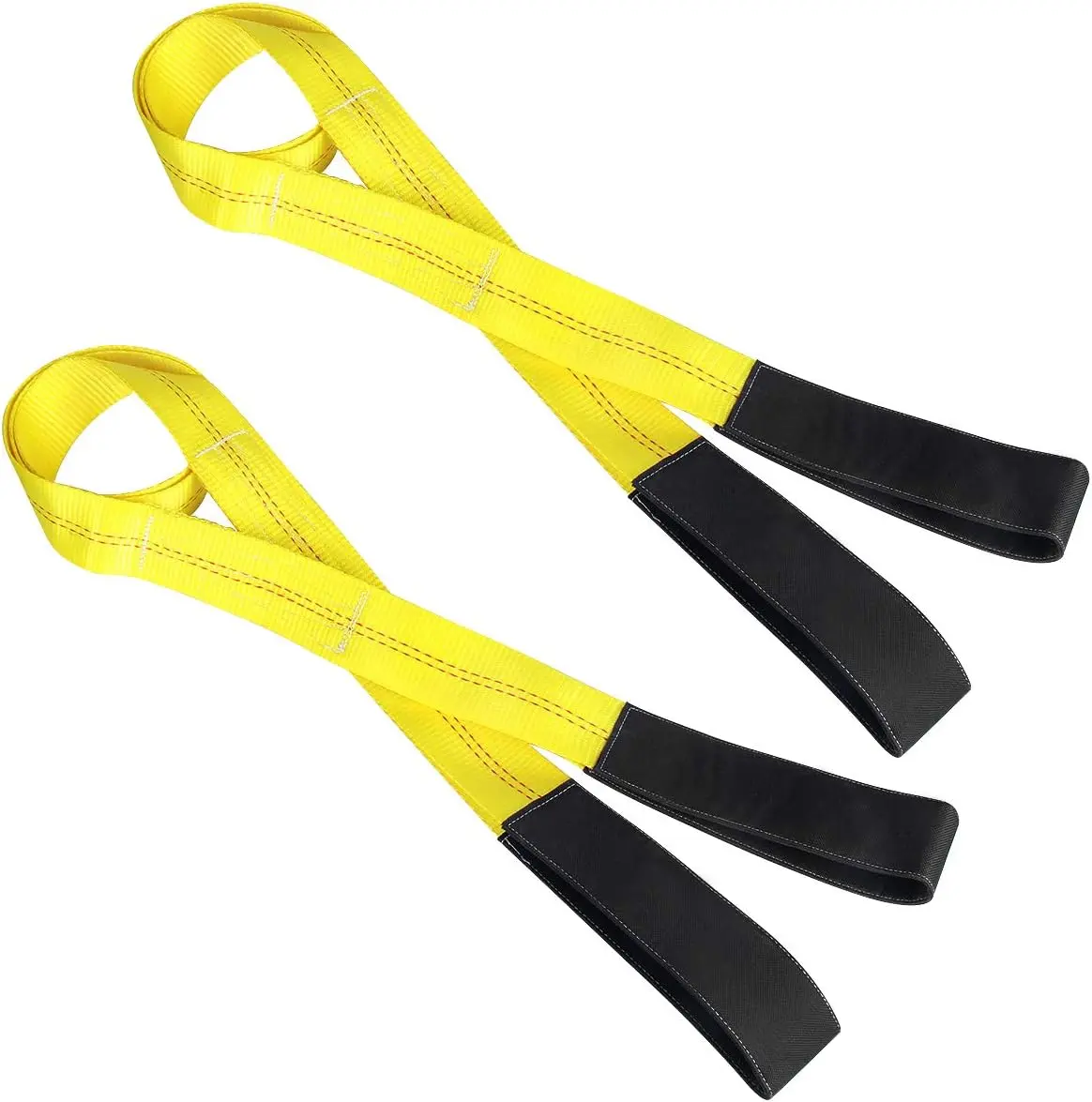 Lift Sling Straps,  6.5'X2 Heavy Duty Flat Eye Lift Sling 13,000 lbs Capacity Lifting Straps Nylon Tree Saver  Strap Web Sling Winch Strap 2-Pack