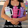 The Mood-on-the-Go Tumbler 40oz Unisex Color Play Stainless Steel Tumbler Vacuum Flask, Car Cup Holder Friendly, Silicone Straw, Leak-Proof Lid, Grip Handle, , 6h Hot/12h Cold Hold, Pink, Purple, Great for Office, Gym (Personality Birthday Gift )