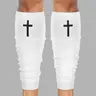 SLEEFS Faith Cross Scrunchie Leg Sleeves for Youth Athletes High-Performance 4-Way Stretch Fabric Moisture-Wicking Compression Sleeves with Reinforced Stitching