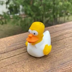 Yellow Cartoon Duck Miniature Figurine For Jeeps Dashboards