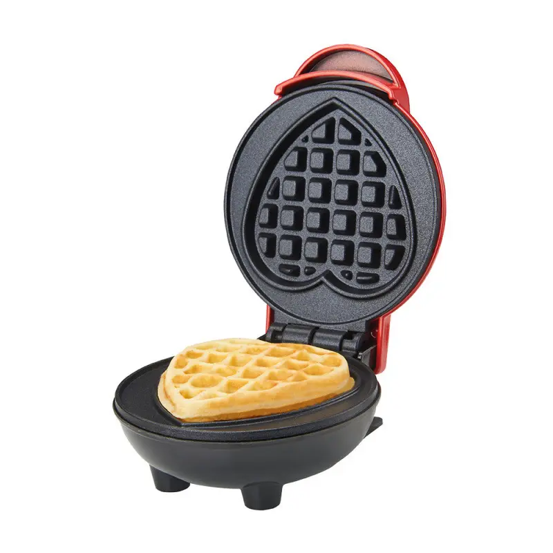Compact 12x18cm Lightweight Mini Waffle-Sandwich Maker - Household Multi-Function Kitchen Appliance with Double-Sided Heating, Anti-Scalding Design for Casual Dessert Making, Daily Light Meals, Ideal for Students