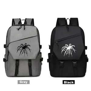 Spider Print Lightweight Laptop Backpack, Large Capacity Unisex Travel Commute Bag, Adjustable Straps & Durable Polyester, Ideal Festival Gift, Portable Lightweight Backpack