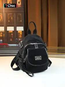 Premium Corduroy Fashion Rivets Casual Going Out Ladies Backpack Small Backpack Cute Stylish Daypacks Cute Versatile Backpack