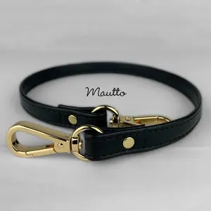 Petite Leather Short Shoulder Strap - 20 inch Length, 1/2 inch (13mm) Wide - Choose Gold-tone Connector Style - Modern Colors Collection
