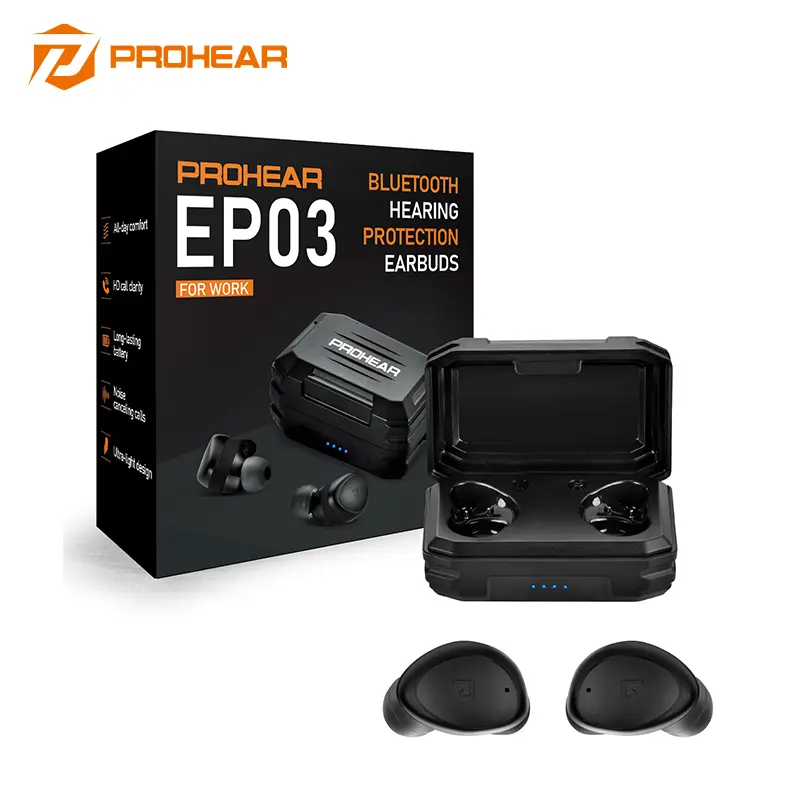 PROHEAR EP03 Wireless Bluetooth Earbuds for Construction Work, 25dB NRR Hearing Protection, Noise Reduction Mode, 15H Battery, 2-Mic ENC Electronic Work Safety Ear Protection Headphones SummerWins DealsForYouDays sohochic