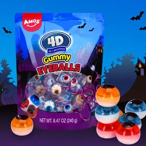 Amos Halloween Gummy Party Pack – Eyeballs, Body Parts, Mummy & More! | Spooky Candy Box for Trick-or-Treating | FREE Gift Bag Included