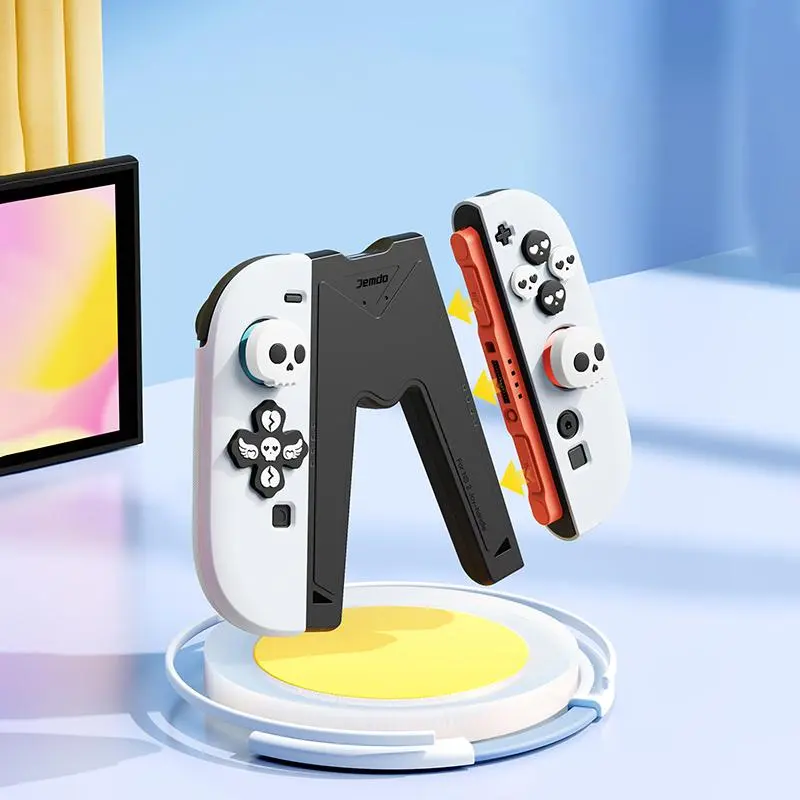 Switch 2nd Generation Joycon Charging Station, Charging Stand with Protective Case, Smart Chip Prevents Overcharging, Suitable for Long Time Game Players, Gaming Accessories