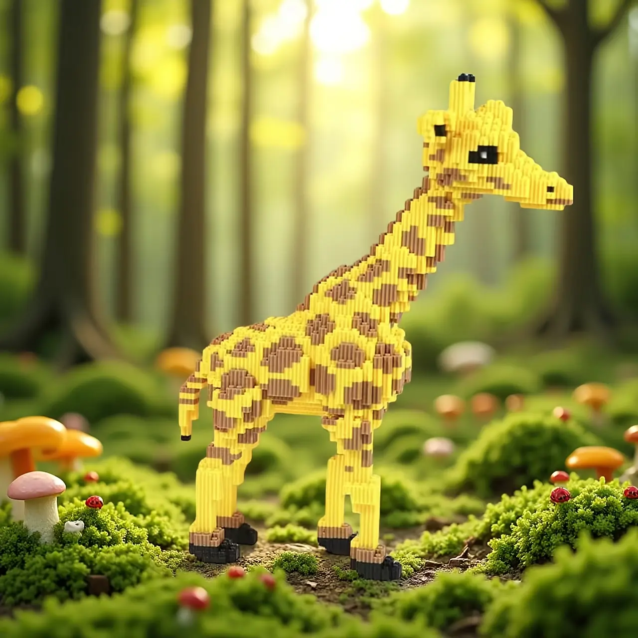 5500pcs Giraffe Animal 3D Puzzle Building Blocks Creative Decoration, Birthday Halloween Valentine Christmas New Year Gift, Perfect Surprise