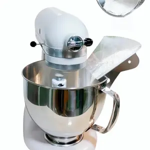 Stainless Steel Pouring Chute for Kitchenaid Mixer Pouring Shield for Kitchenaid Mixer Bowl 4.5qt-8qt., with Wall Mount Hole,Compatible with Bowl/Cup without Flared Edge