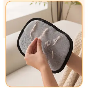 Reusable Electrostatic Pet Hair Remover Glove - Washable for Dogs, Multi-Surface Cleaning (Couch,Carpet,Clothing), Cute Animal Print Bundle: Warm Hooded Coat, Ugly Sweater, Small Pet Knitted Scarf, Cotton Bandanas, 3D Accessories