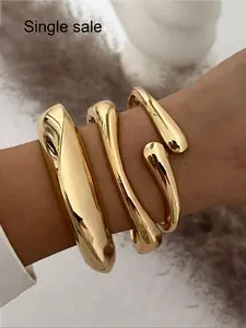 Women's Elegant Geometric Design Bangle Bracelet, Fashionable Bracelet, Fashion Jewelry for Party, Daily Clothing Decor, Trendy Bangles, All-match & Exquisite Jewelry for Birthday Gift