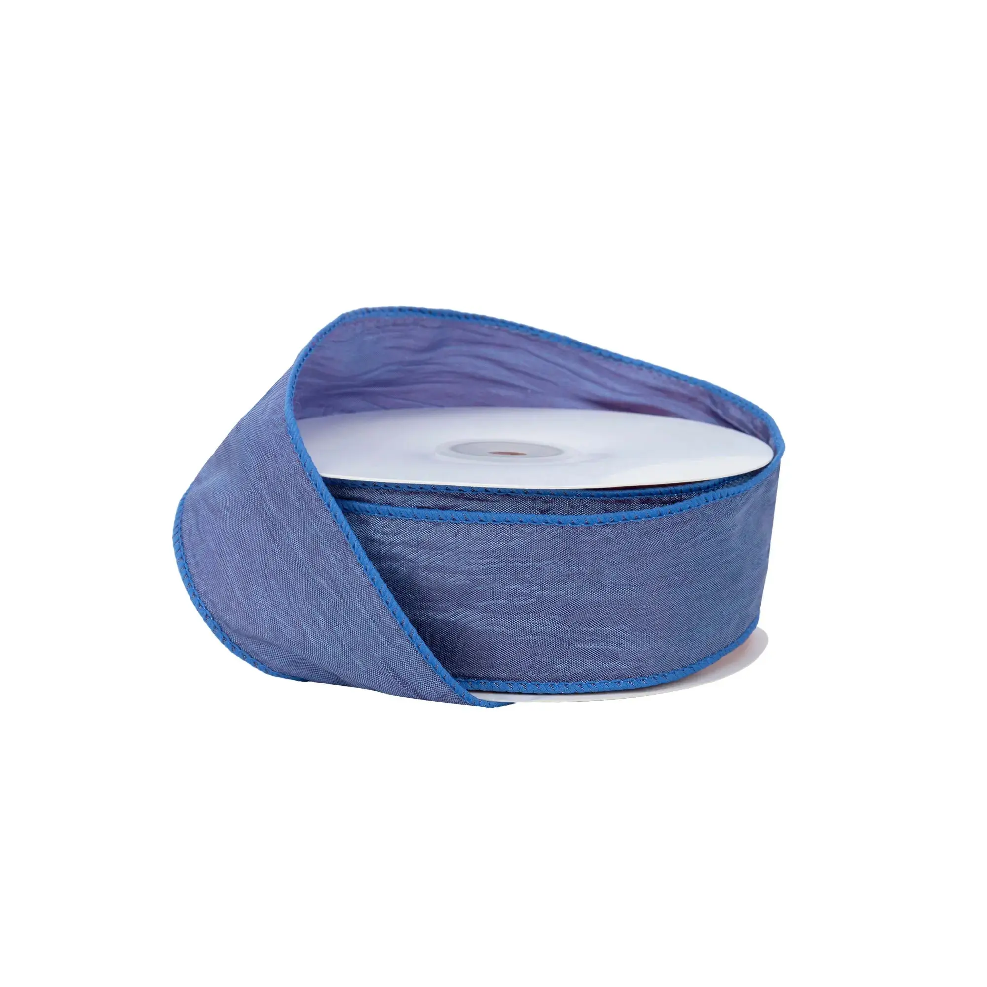 1 1/2" Wired Crinkle Ribbon | Blue | 50 Yard Roll