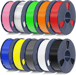 3D Printer Filament 1.75mm Multi-Color PLA Filament Accuracy +/- 0.02mm, 1kg Spool (2.2lbs), Tangle-Free, Clog-Free,High Compatibility Easy Printing,Fit Most FDM 3D Printer Black