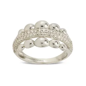 Sterling Silver Juliette Bubble Pavé Ring