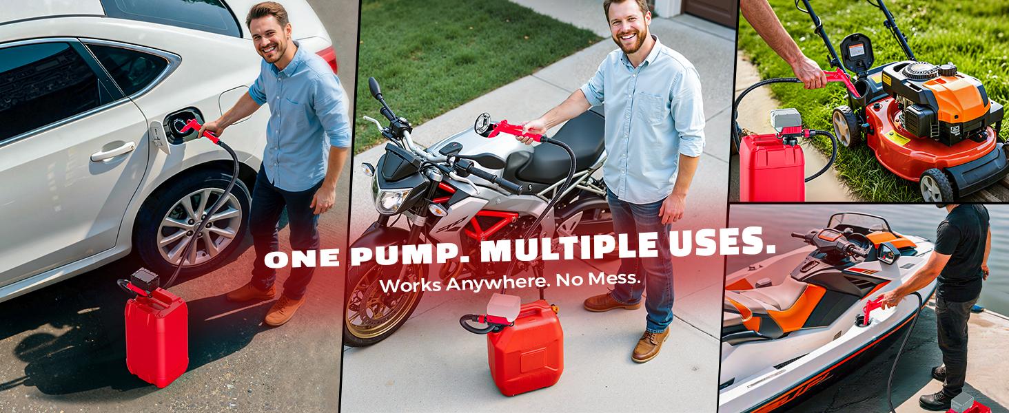 5 GPM Cordless Fuel Transfer Pump Compatible with DeWalt 20V & Milwaukee 18V Batteries,【Battery NOT Included】, Portable Gas Can Pump with 51" Hose, 5 Adapters, Gas Pump for Diesel, Gasoline fathersdaygift 5 GPM Cordless Fuel Transfer Pump Compatible with DeWalt 20V & Milwaukee 18V Batteries,【Battery NOT Included】, Portable Gas Can Pump with 51" Hose, 5 Adapters, Gas Pump for Diesel, Gasoline fathersdaygift