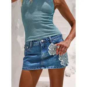 Daisee Denim Skort Mid Blue