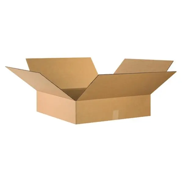 Box Partners 24246 Flat Corrugated Boxes, 24in x 24in x 6in, 10-Count Flat Pack Shipping Supplies for Office Stationery, Mirrors, Books & Picture Frames