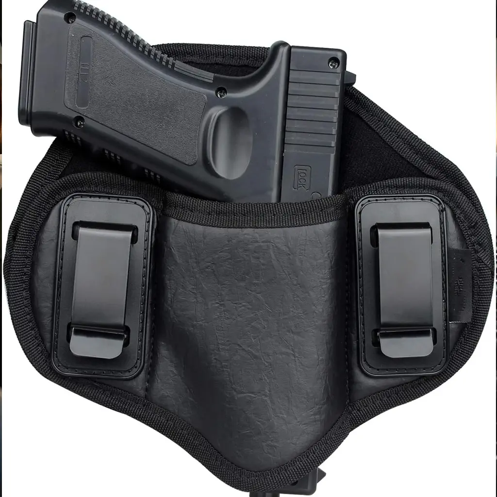Concealed PU Leather Pancake Holster - IWB Carry Holster Options Compatible with G19 Series, 23, 26, 27, 30, 32, 33, M&P Shield, XDs, P320, Taurus PT111 for Outdoor Hunting & Leisure Activities