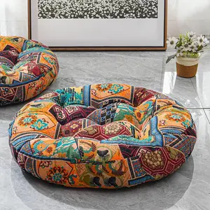 Floor Linen Bohemia Tufted Thick Pad Cushion For Yoga Chair Seat Cushions Meditation Floor Round Ethnic Style Pillow for Seating