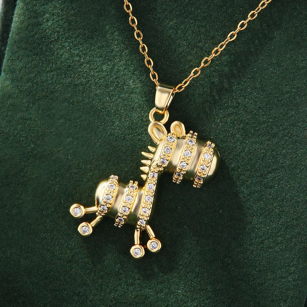 Retro cartoon pony pendant necklace with creative design, donkey ...