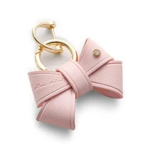 Bowknot Design Car Keychain, 1 Count Cute Car Keychain for Women & Girls, Fashionable PU Leather Keychain for Car, Motorcycle, Bicycle, Bag, Key Decoration, Stylish Keychain, Keychain for Bags