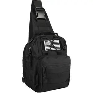 LAYE Tactical Backpack-1000D Waterproof Military Backpack Laser-Cut CCW Bags Sling Bag Tactical Satchel Shoulder Bag Men Small Lightweight Durable Molle System Adjustable Strap Good Companion