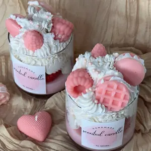 Pink Berry Dessert Candle