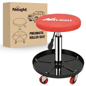 Nilight Rolling Mechanic Stool 330 LBS Pneumatic Adjustable 360° Swivel Casters Steel Tool Tray Waterproof PU Seat for Garage Auto Repair Shop Workshop Warehouse fathersdaygift
