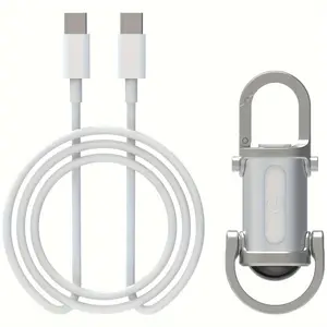 Outdoor Mini Flashlight Keychain Portable Rechargeable Keychain Alloy Keychains for Women Men 1200LM EDC Flashlights Type-C Power Bank Keychain Flashlight for Long Standby Life Waterproof for Searching Hiking Repair Outdoor Activities Led Lightweight