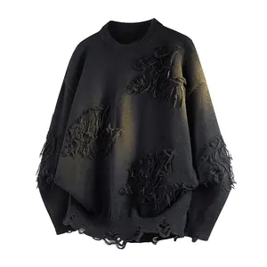 #Springfresh American Street Style Everyday Outdoor Casual Personalized Fashion Trendy High-End Simple Stylish Cool Men's Polyester Fiber Knit Sweater SpringStatements