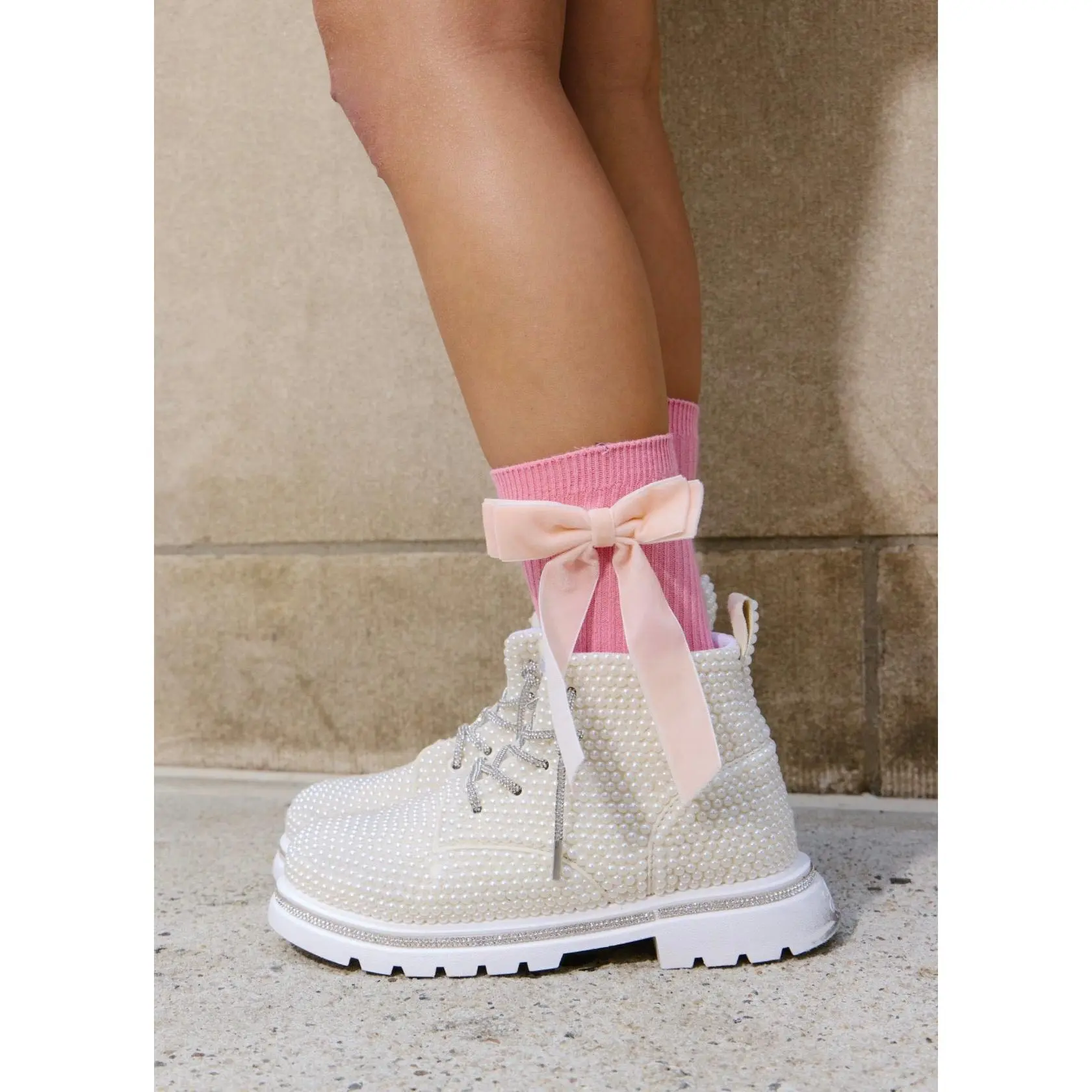 Pearl Dream Combat Boots