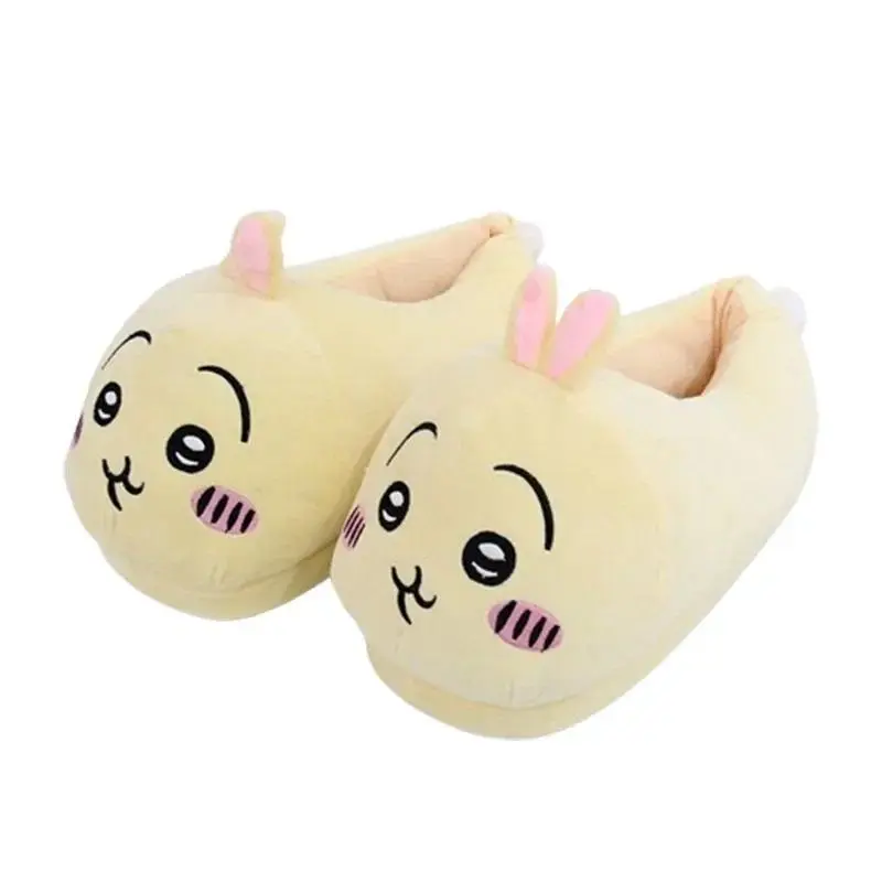 Chiikawa Jiikawa Plush Slippers Self-deprecating Bear Usachi Xiaobachiika Cute Slippers Indoor Super Soft Cotton Shoes Girl Gift