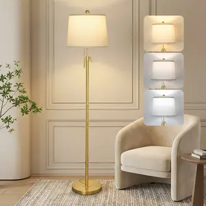 Sturdy Adjustable Height Standing Floor Lamp Color Temperature with Elegant Design and Multiple Light Options Illuminate Lighting LED Modern