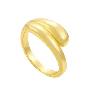 EVRY JEWELS Gold or Silver Plated Women's Hypoallergenic Two Sided Ring