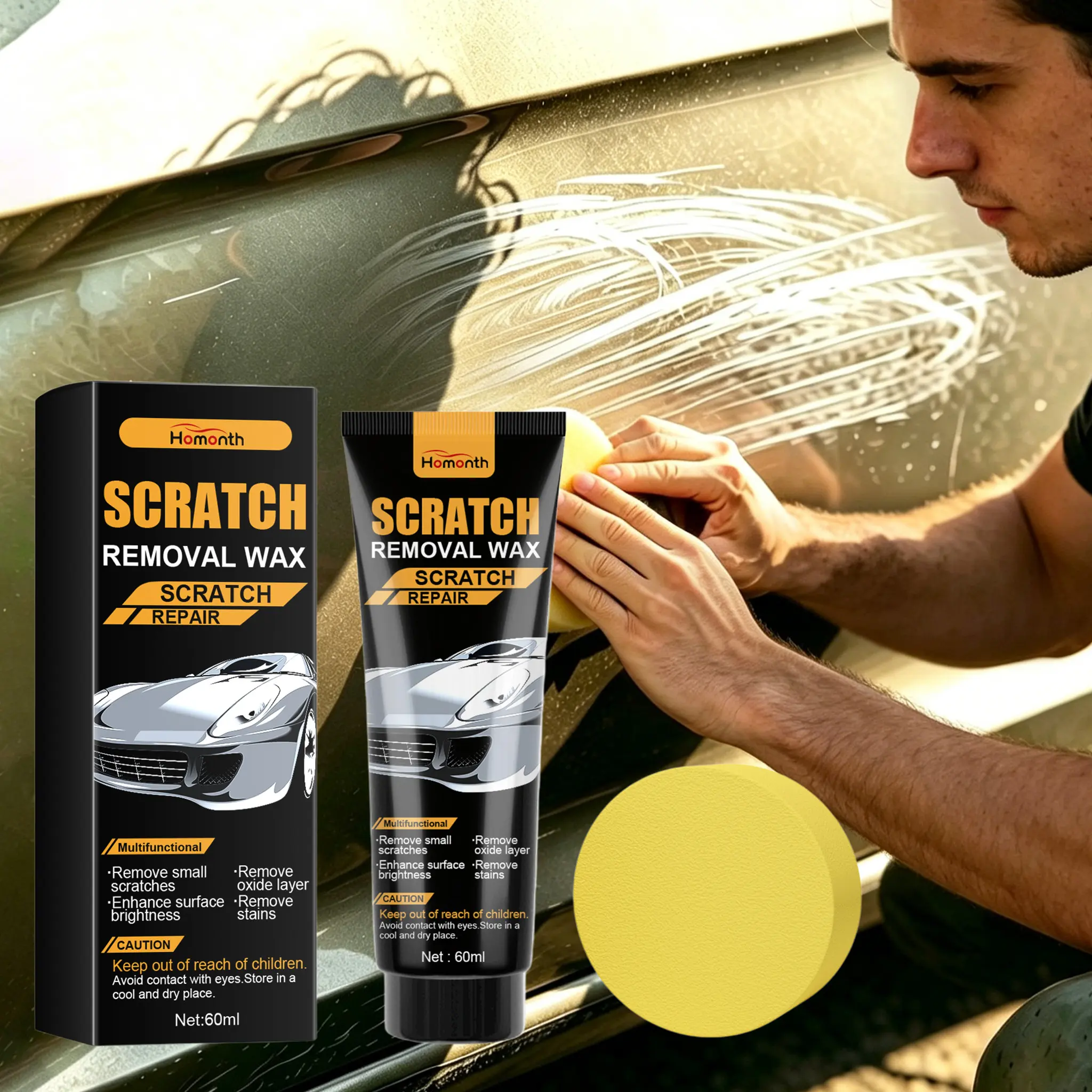 Car Scratch Repair Cream Fine Scratch Polishing Coating Scratch Remover for Paint Renovation Car Paint Care Polishing Scratch Repair