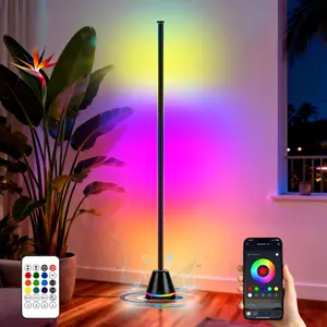 Smart RGB+ic LED Floor Lamp with Bluetooth-compatible Speaker, USB Powered, Remote & APP Control, Modern Home Lighting, Dimmable Light, Father's Day Gift, Children's Day gifts