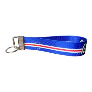 Cape Verde Personalized Name Nylon Key Fob - Custom Wristlet Keychain
