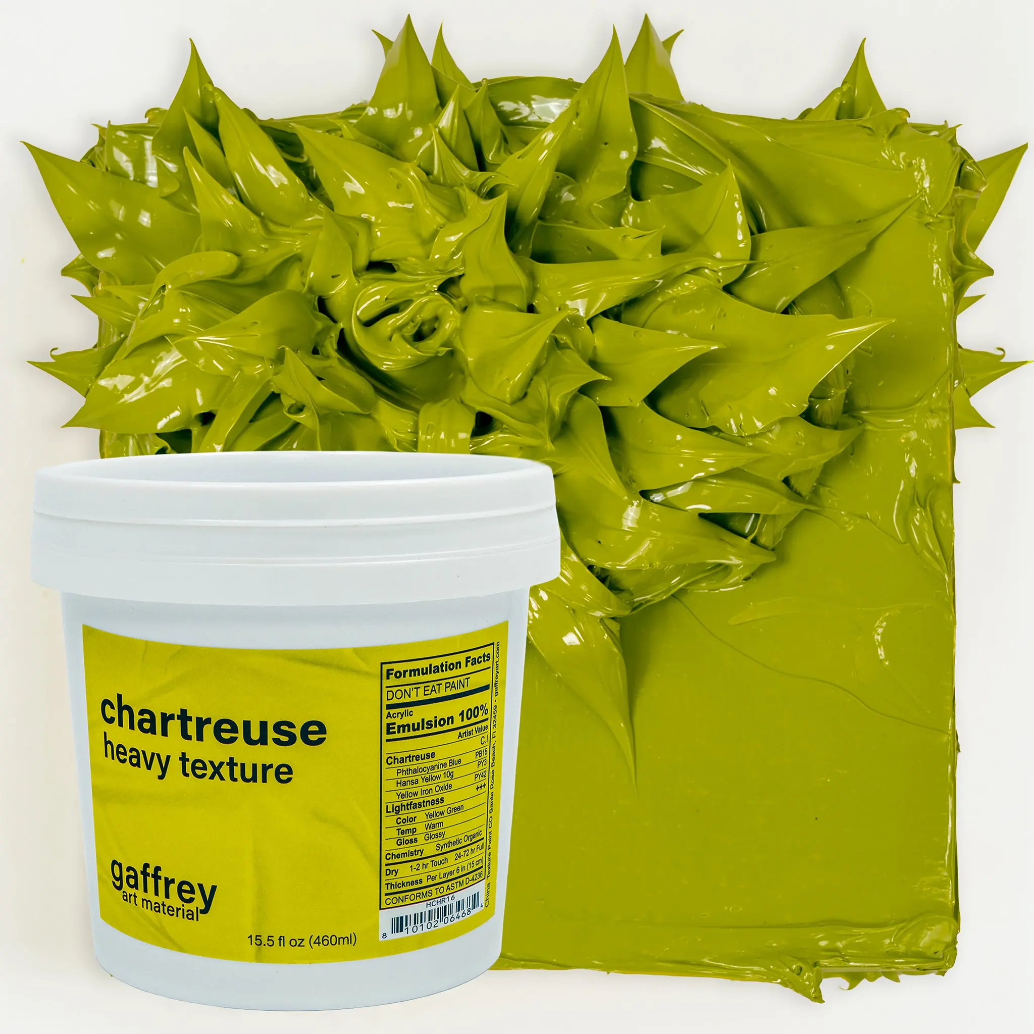 Chartreuse Heavy Body Texture Acrylic Paint