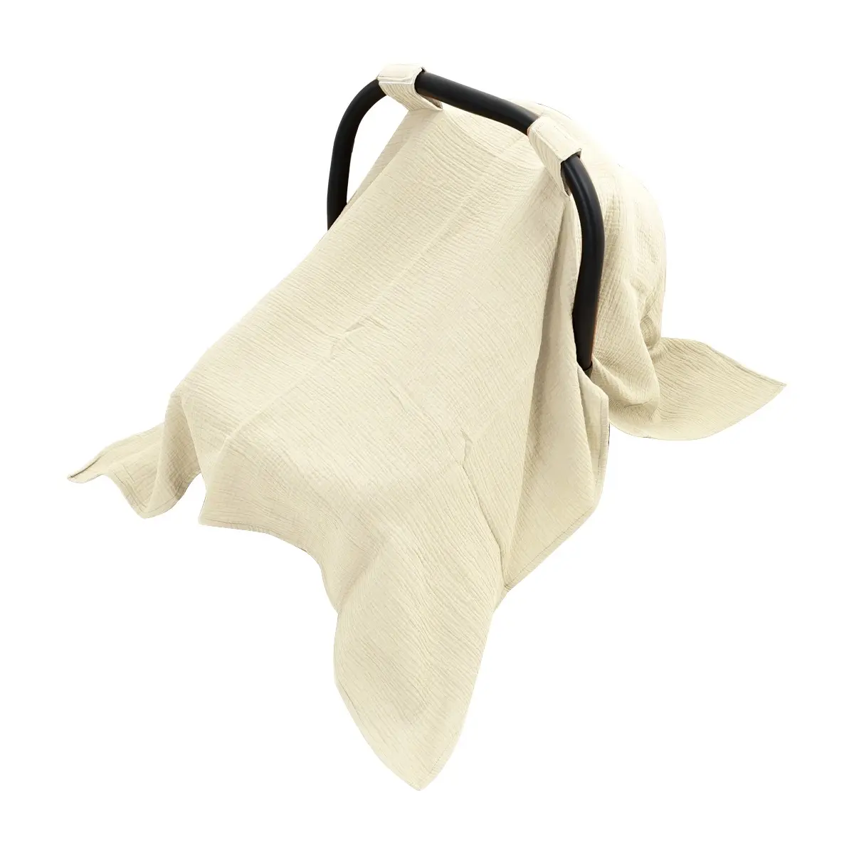 1Pc Baby Travel Car Seat Cover, Soft, Breathable and Lightweight Muslin Infant Car Seat Canopy, Breathable Baby Carrier Cover, Summer Stroller Sun Shade, Stroller Accessories