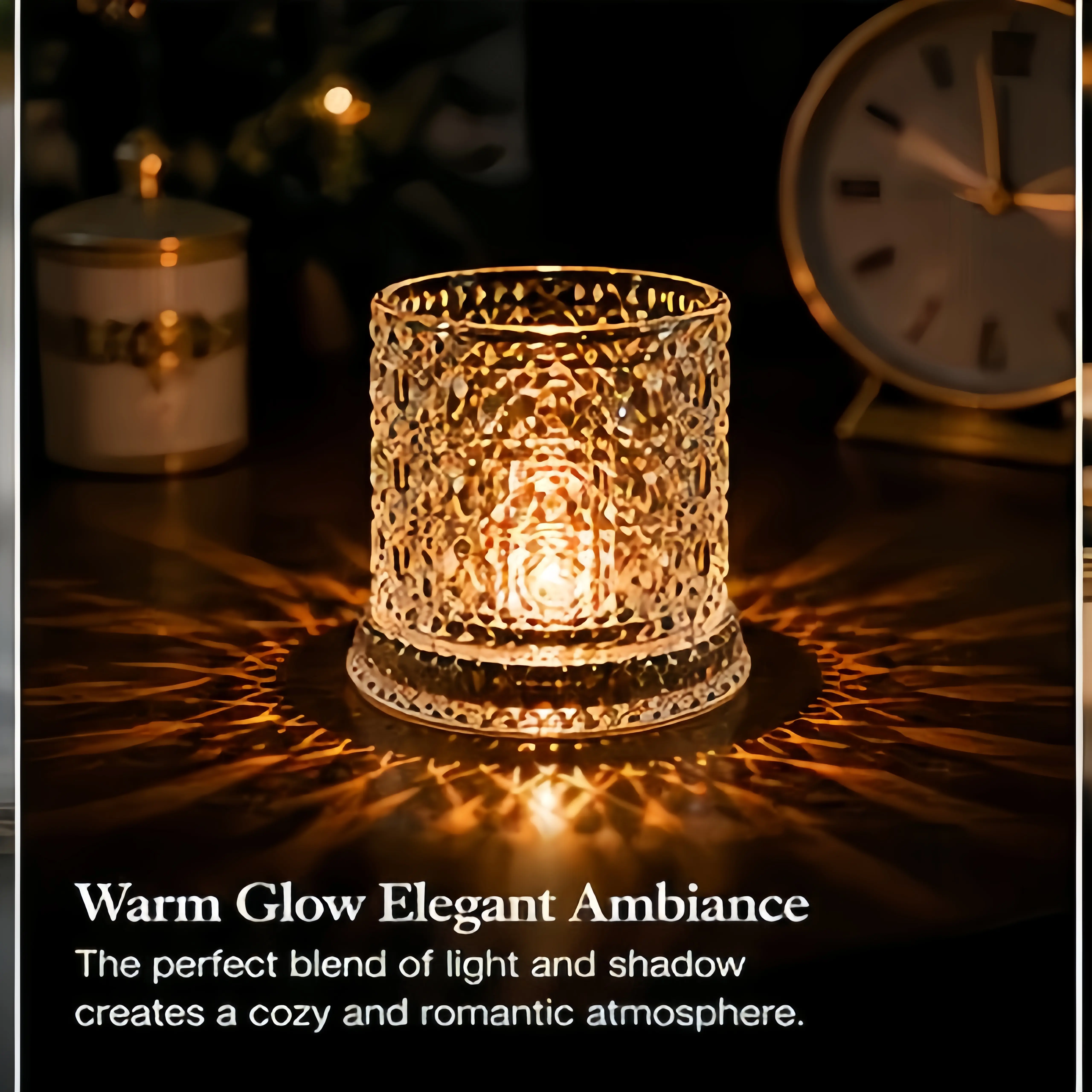 Luxury 360° Spinning Crystal Glass with Glowing Base – Star-Cut Stress Relief Whiskey & Wine Glass, Elegant European Barware Gift, Rotating Glass Cup Spinning Glass Cup