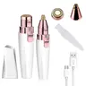 Women's 2 In 1 Cordless Nose Hair Trimmer - 2 In 1 Hair Trim Tool, Eyebrow Precision Shaper, Facial/Body Groomer, Painless Epilator, USB Rechargeable Battery, LED Light, Portable PVC Personal Care Appliance, Daily Care Use
