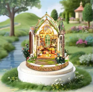 Best-Selling Dream Floral Design DIY  Wooden House – Miniature LED Lights Dollhouse Kit for Adults & Kids | Cozy Desktop Decor & Perfect Gift