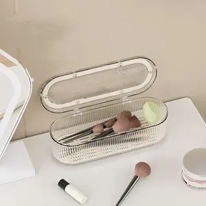 Multifunctional Storage Box Dustproof High-End Powder Puff Makeup Sponge Drying Rack Loose Powder Blush Eyebrow Brush Holder