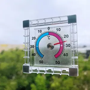 Outdoor Thermometer, Temperature Gauge with Celsius/fahrenheit Scales, Large Easy-To-Read Design, Durable Plastic Outdoor Wall or Window Mount