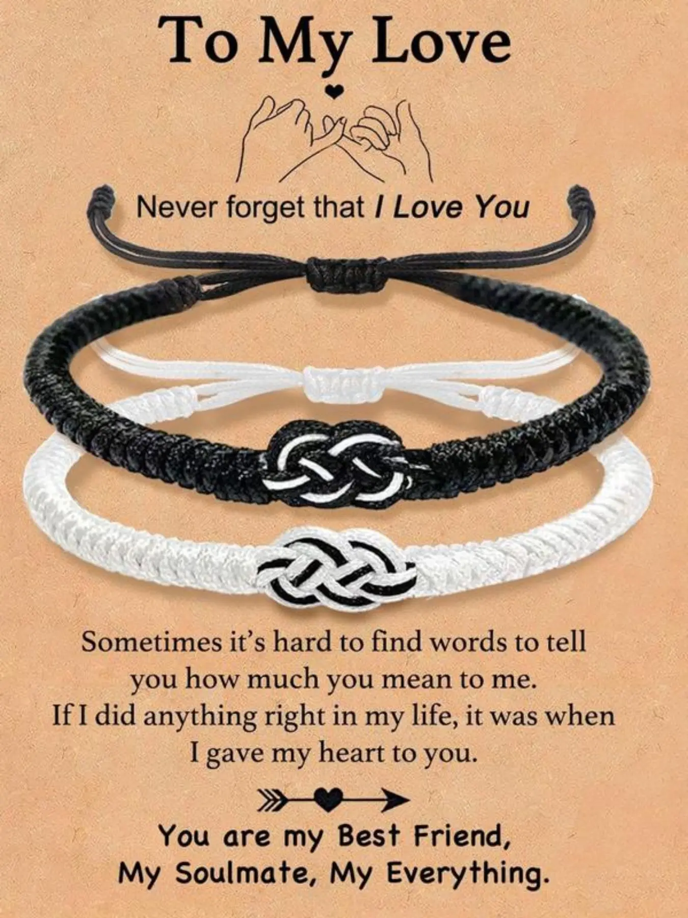 Couple Fashion Matching Bracelet Jewelry, Promise Jewelry for Him & Her, Perfect Gift for Valentine's Day, Christmas, Anniversary, Birthday