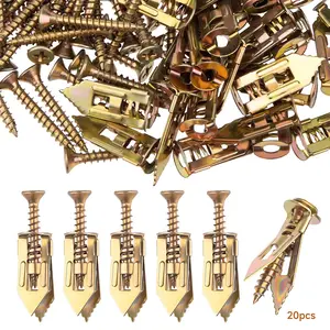 20PCS Self-Drilling Drywall Anchors and Screws Kit, 12x30mm, No Pre-Drilling Needed, Supports Up to 66 lbs, Ideal for Home and Office Organization