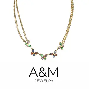 A&M Vintage Butterfly Necklace-Black Friday,christmas gift ideal,holiday jewelry,new style elegant jewelry,Gold Plated,Chunky funky unique accessory dangle,huggie hoop Women's thoughtful gift